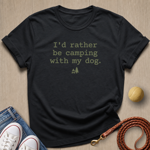 Camp With Dog T-shirt
