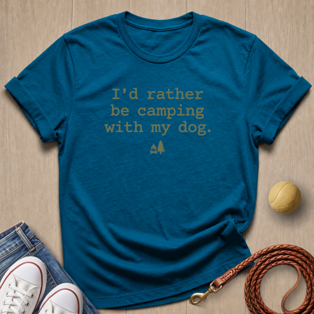 Camp With Dog T-shirt