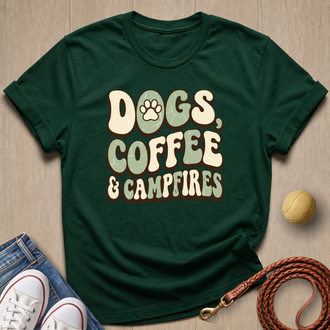Dogs Coffee T-shirt