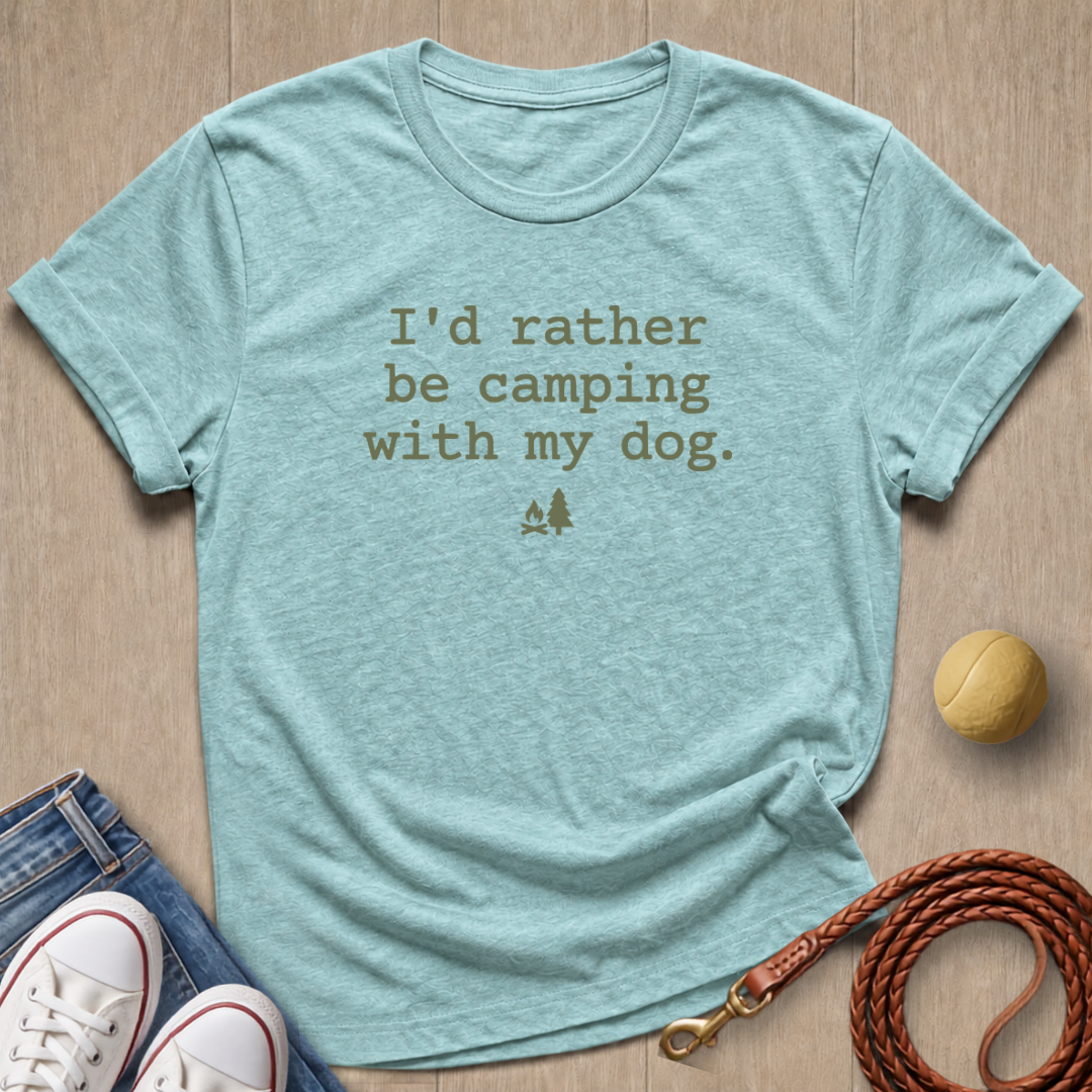 Camp With Dog T-shirt