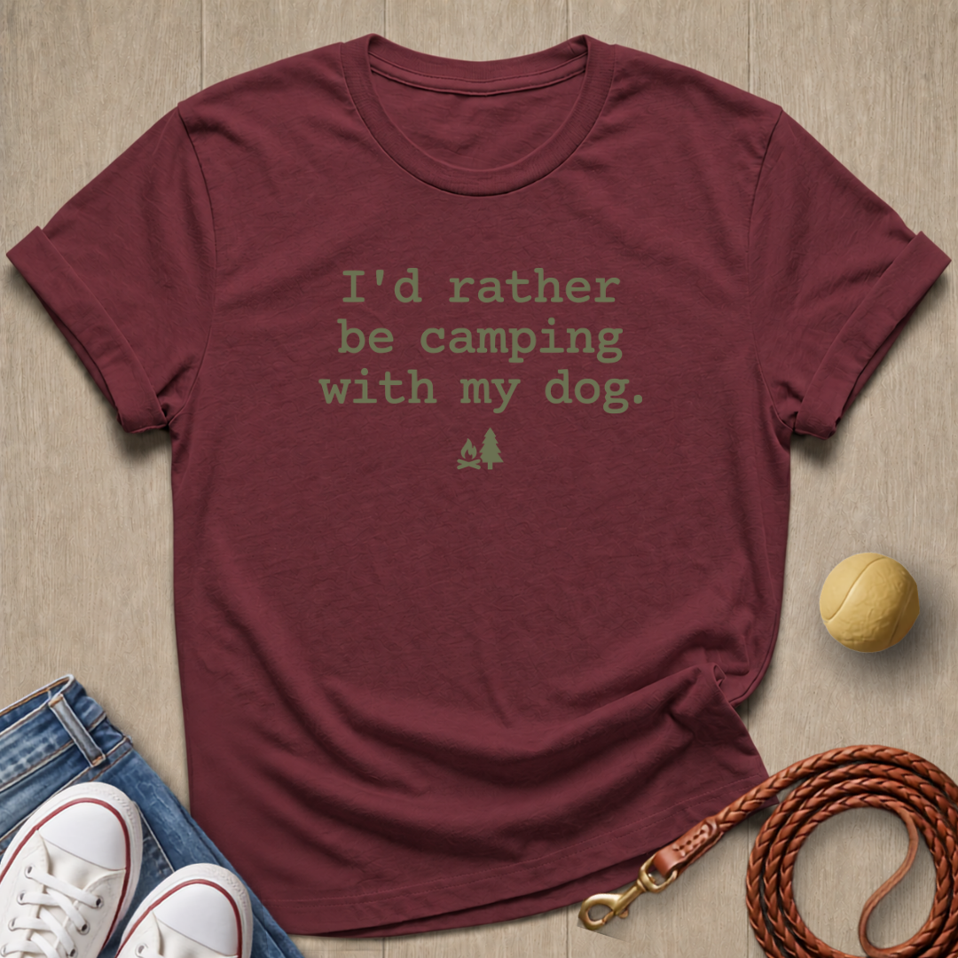Camp With Dog T-shirt