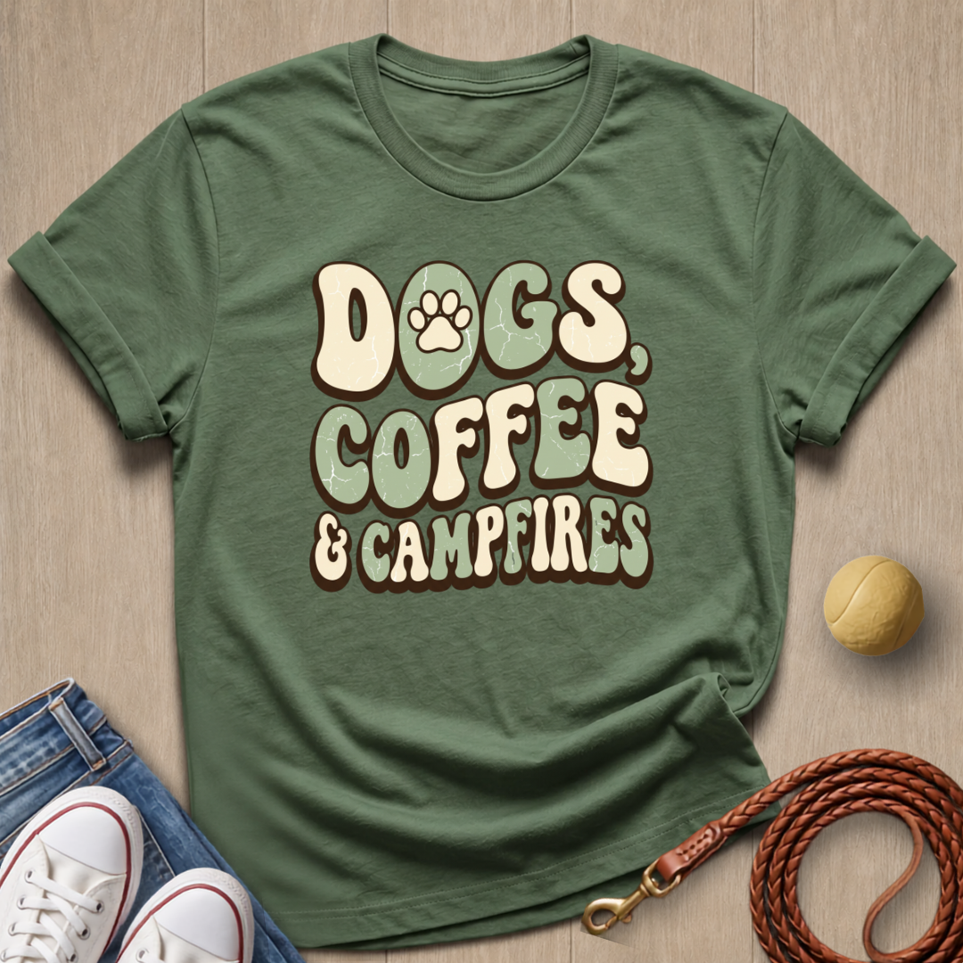 Dogs Coffee T-shirt